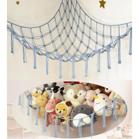 Stuffed Animal Storage Hammock or Net - Toy Hammock Net for Stuffed Animals Corner - Hanging Stuff Animal Organizer Holder Ideas for Plush Plushi