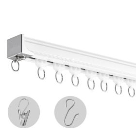 Ceiling Curtain Track Set, 5.9 FT/1.8 Meter, Sliding Ceiling Track System for Curtains