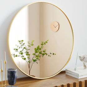 Black Round Wall Mirror 20-30 Inch, Bathroom Mirrors for Over Sink, Circle Mirror for Bathroom, Entryway, Bedroom, Vanity (size: gold/30in)